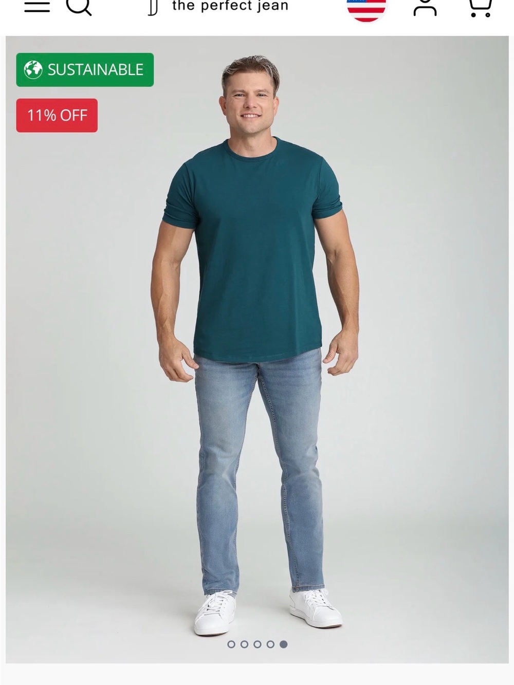 The Perfect Jean - Light Wash Slim Jeans - Light Blue 34 x 32